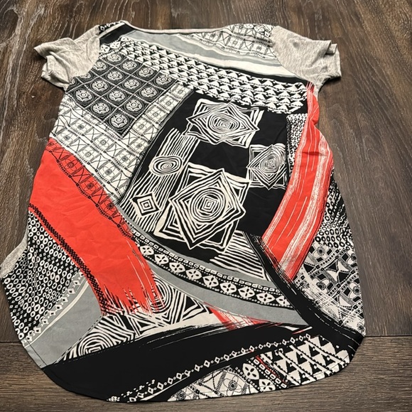 🟤 HONEY PUNCH WOMENS HIGH-LOW GRAY TOP SIZE SMALL - Picture 3 of 3